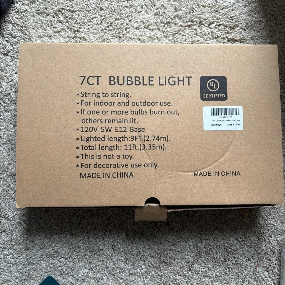 Vintage Style Bubble Christmas String Lights